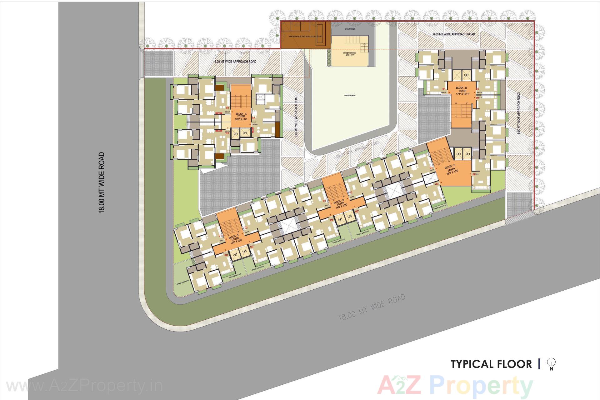 Layout of real estate project Hr Eternia located at Shela, Ahmedabad, Gujarat