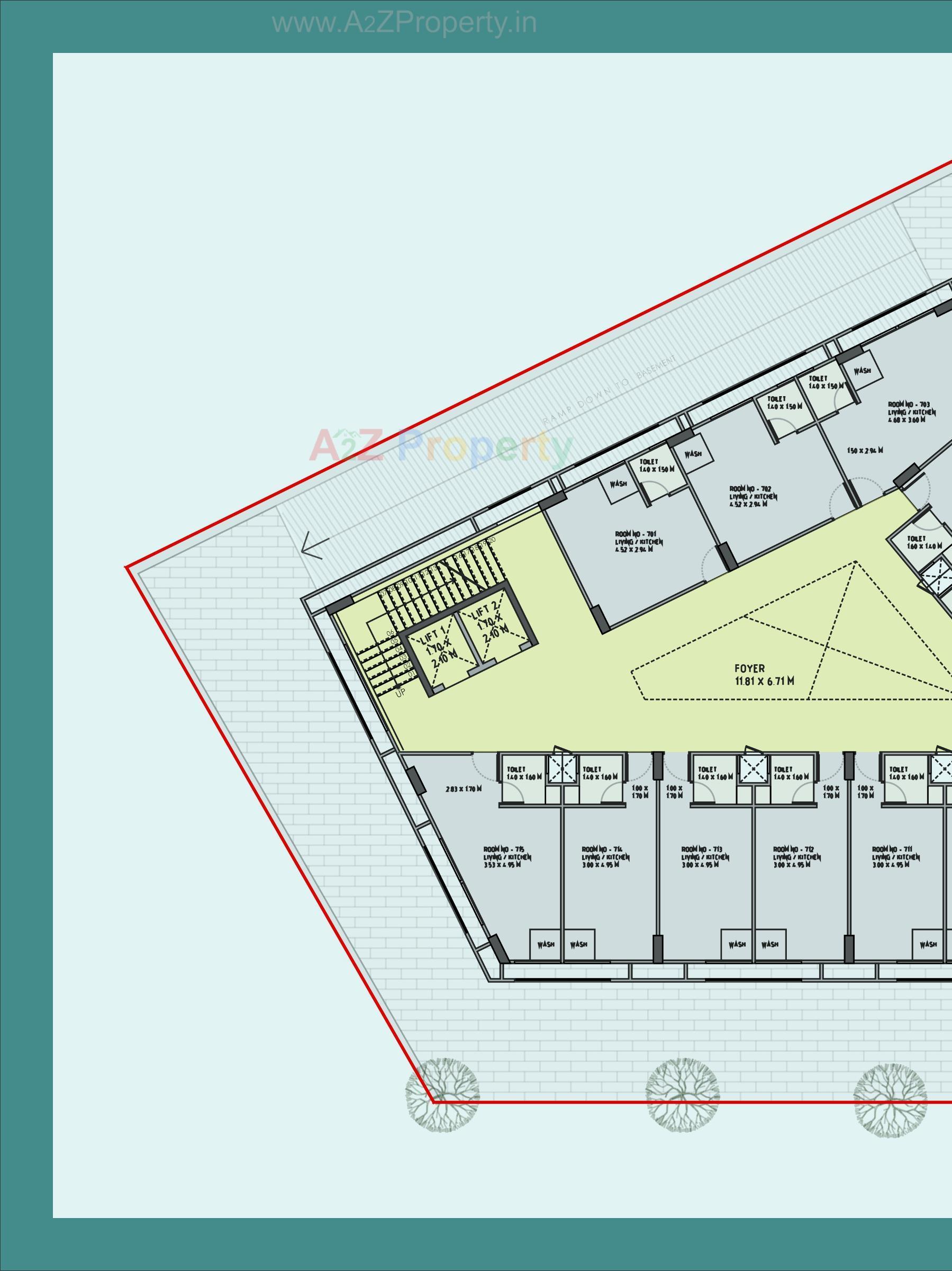 Layout of real estate project Hr Exeter Ii located at Paldi, Ahmedabad, Gujarat