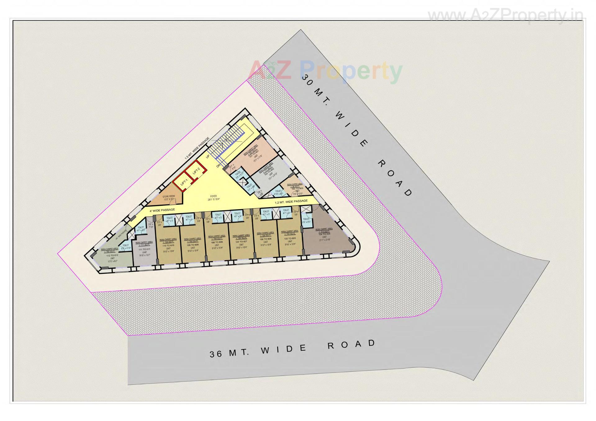 Layout of real estate project Hr Exeter located at Paldi, Ahmedabad, Gujarat