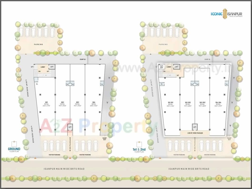 Layout of real estate project Iconic Isanpur located at Isanpur, Ahmedabad, Gujarat