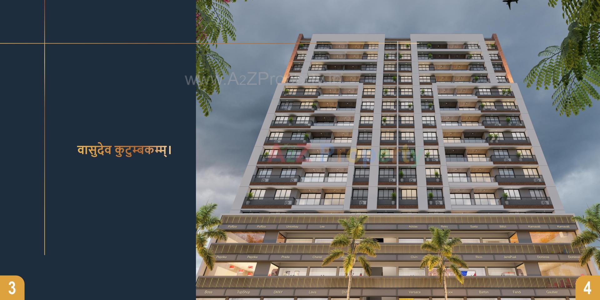 3D Elevation of real estate project Iconic Tower located at Nikol, Ahmedabad, Gujarat