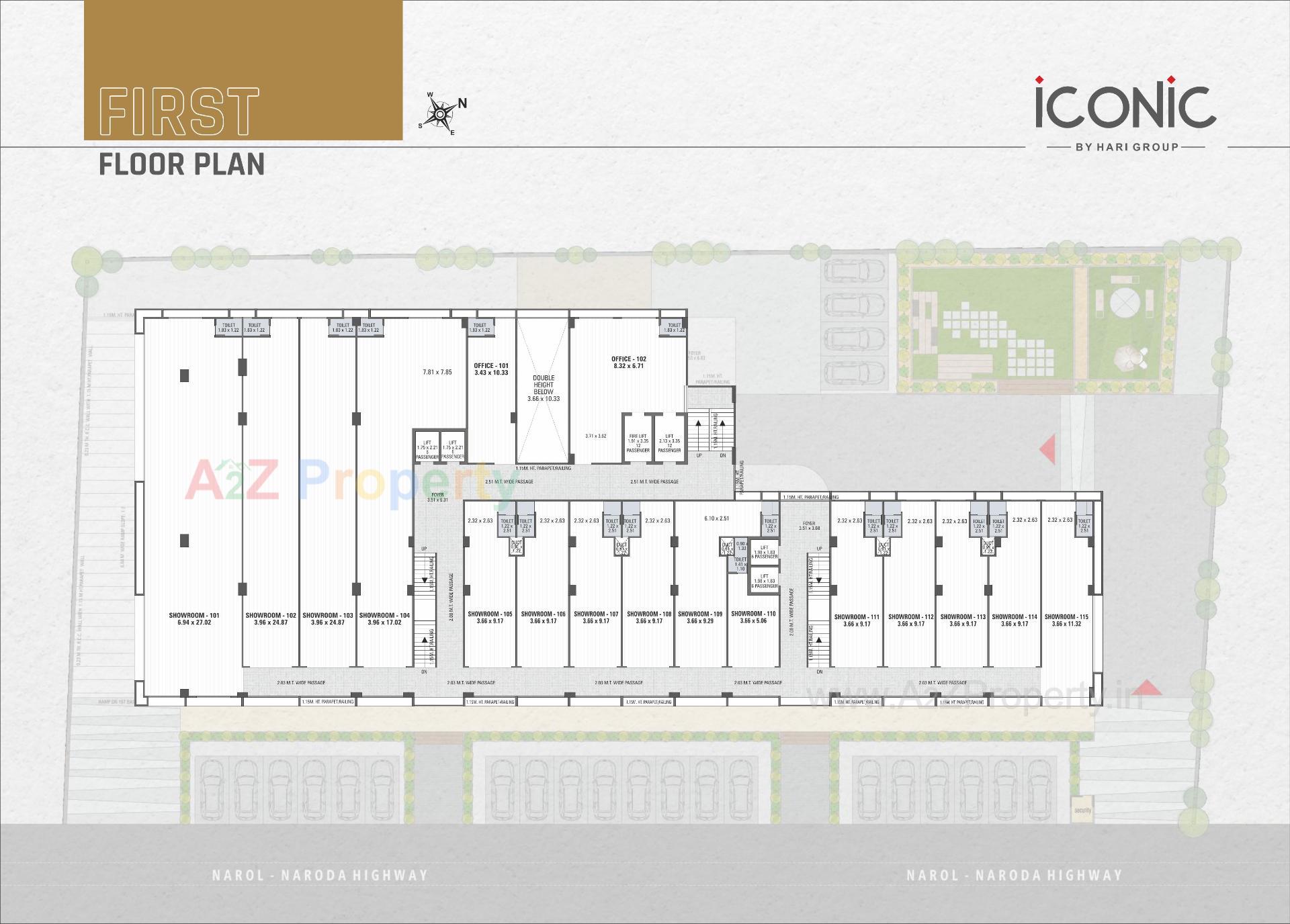 Layout of real estate project Iconic located at Naroda, Ahmedabad, Gujarat