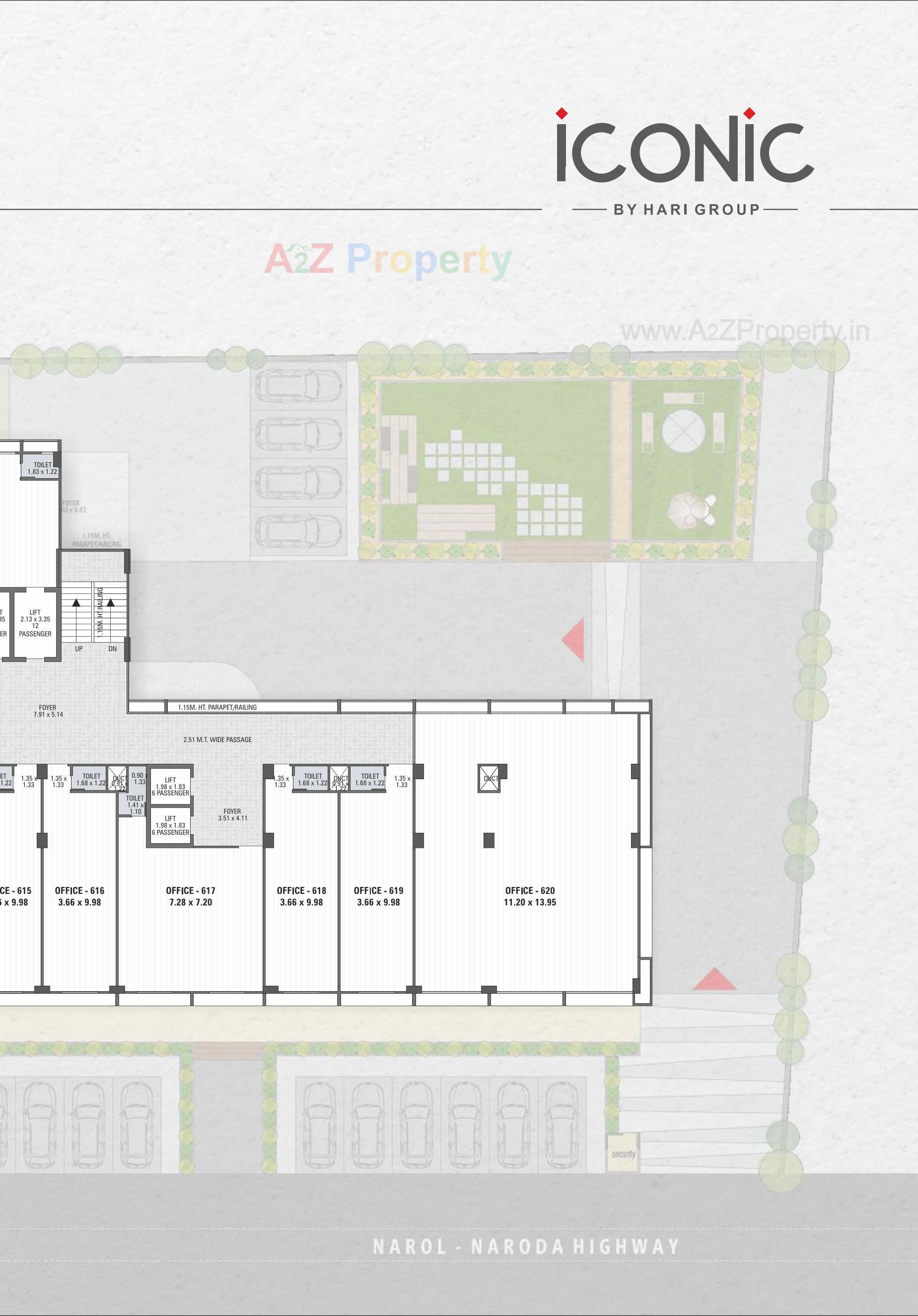 Layout of real estate project Iconic located at Naroda, Ahmedabad, Gujarat