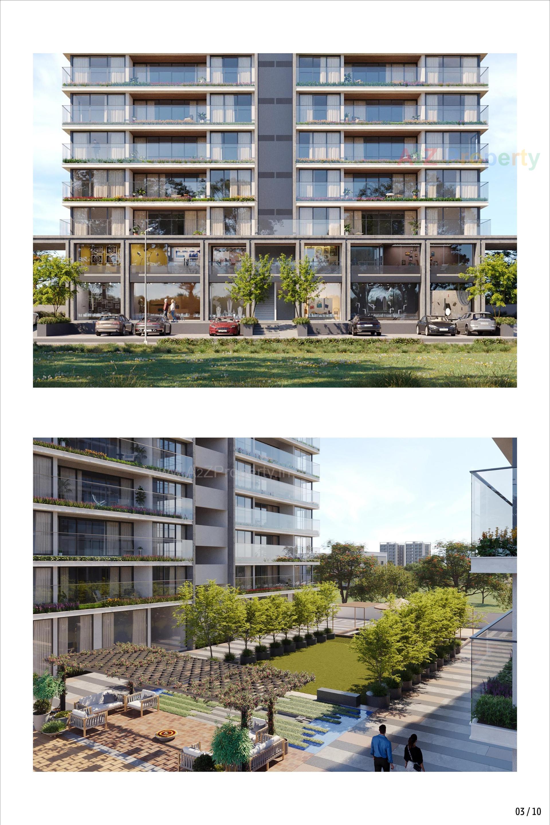 3D Elevation of real estate project Ideal Imprint located at Jagatpur, Ahmedabad, Gujarat