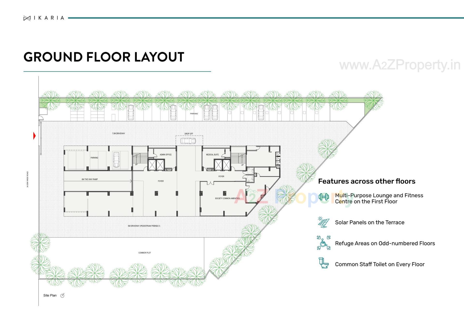 Layout of real estate project Ikaria located at Ahmedabad, Ahmedabad, Gujarat