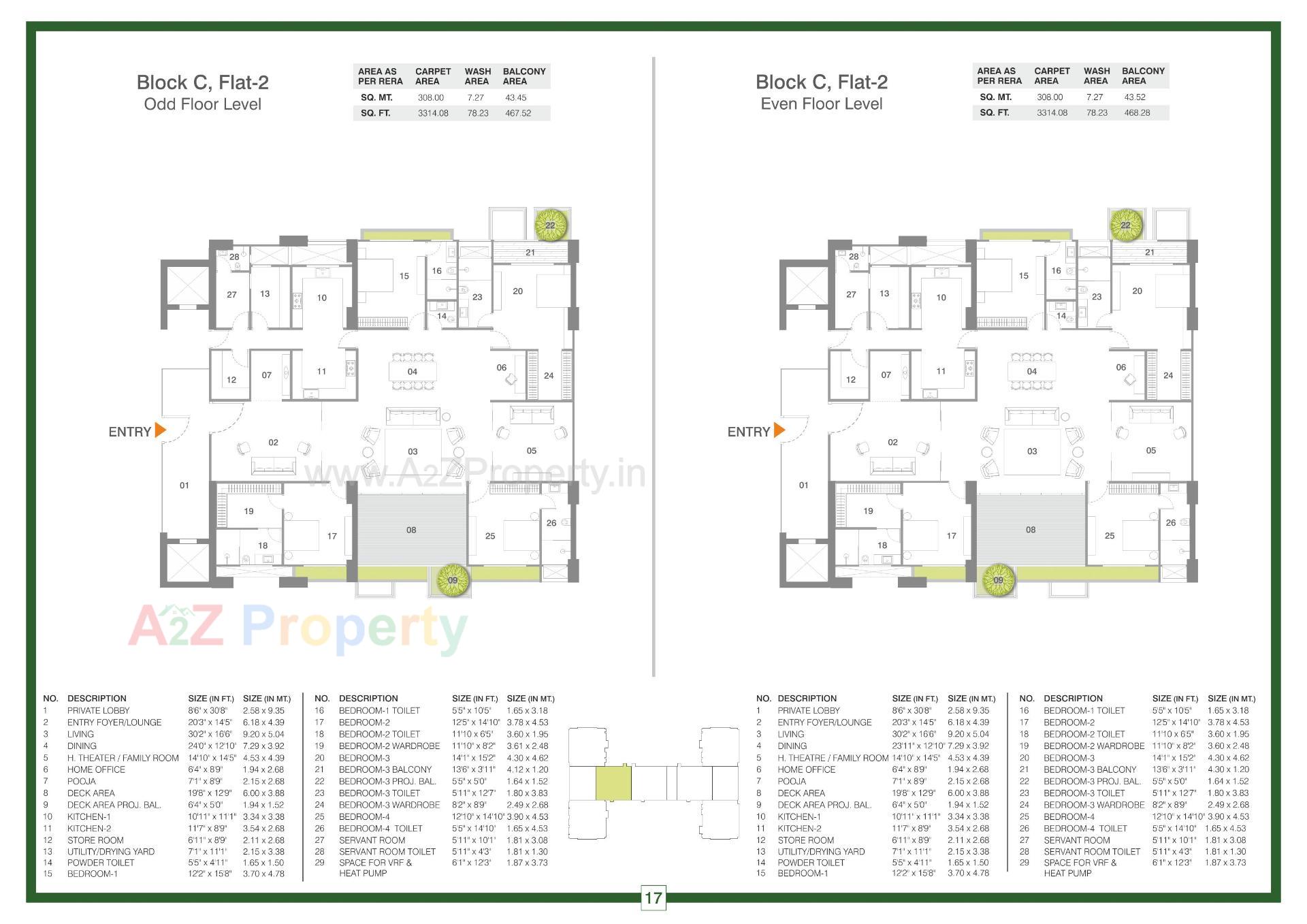 Layout of real estate project Ikebana located at Bodakdev, Ahmedabad, Gujarat