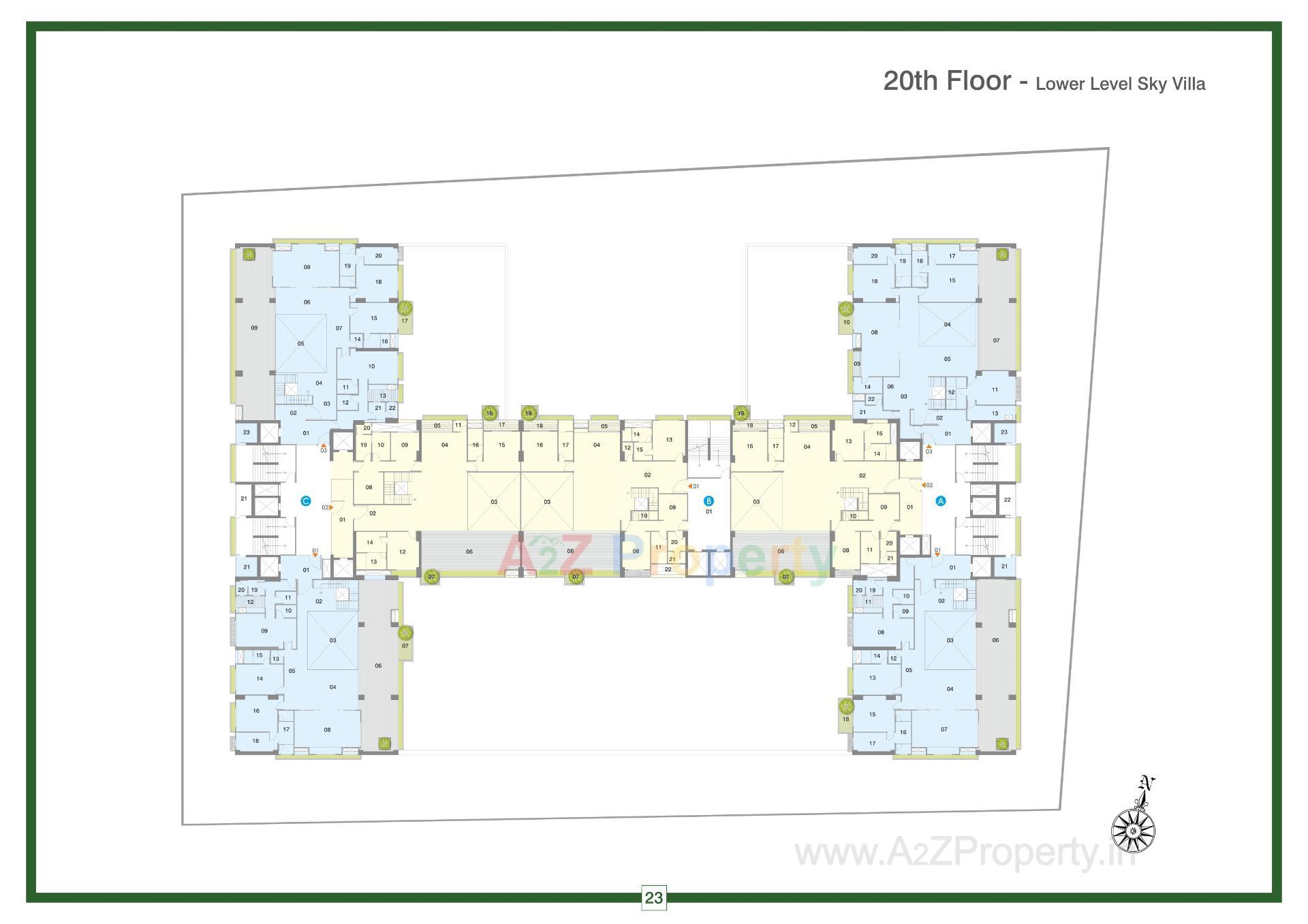 Layout of real estate project Ikebana located at Bodakdev, Ahmedabad, Gujarat