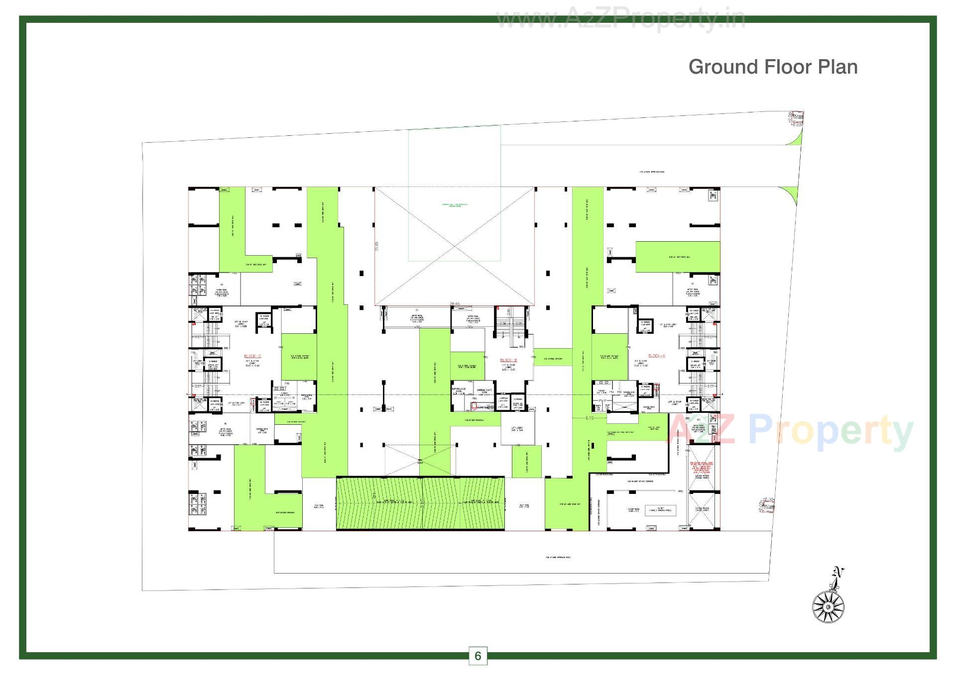 Layout of real estate project Ikebana located at Bodakdev, Ahmedabad, Gujarat