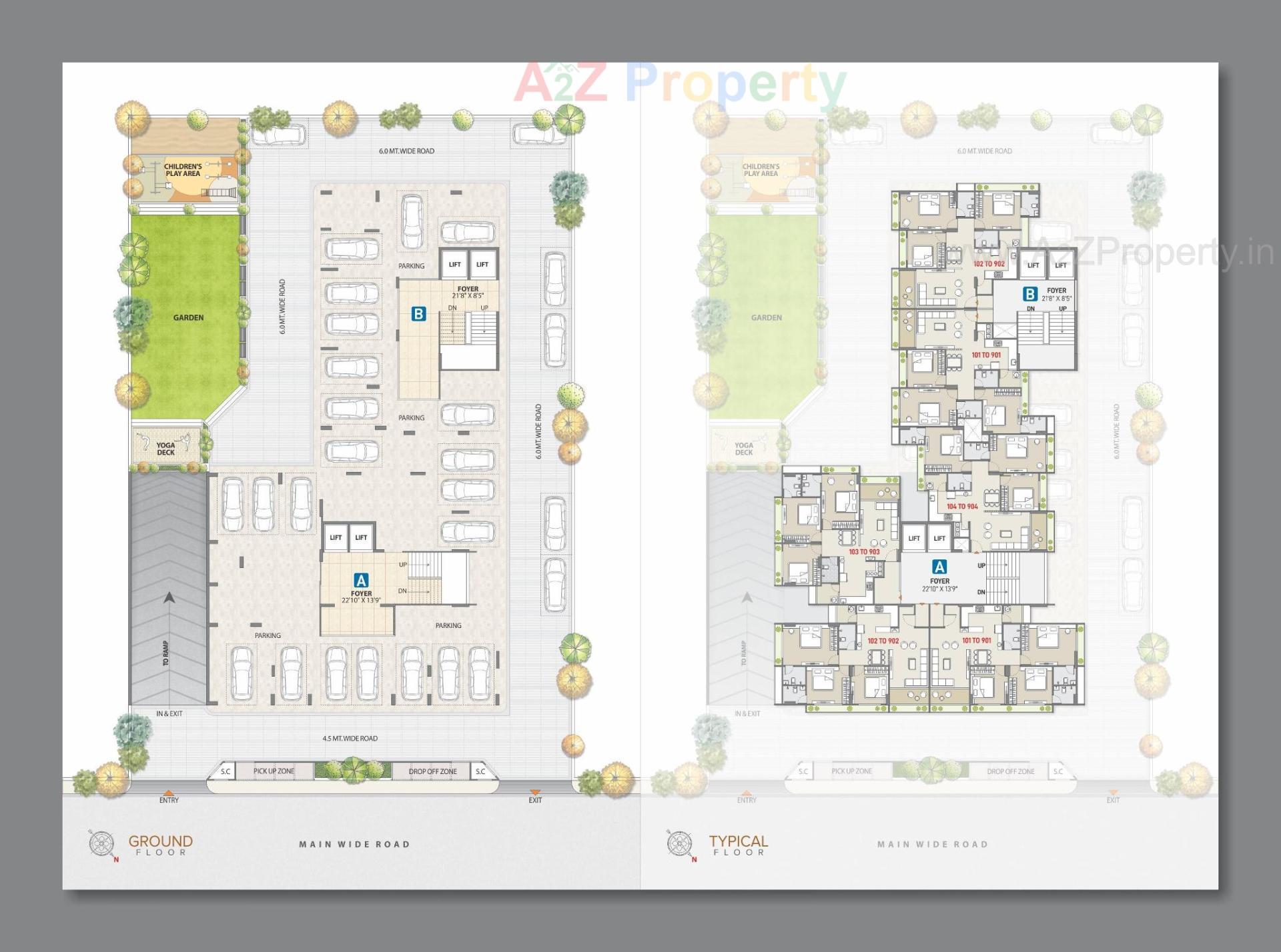 Layout of real estate project Imperial Heights located at Ognaj, Ahmedabad, Gujarat