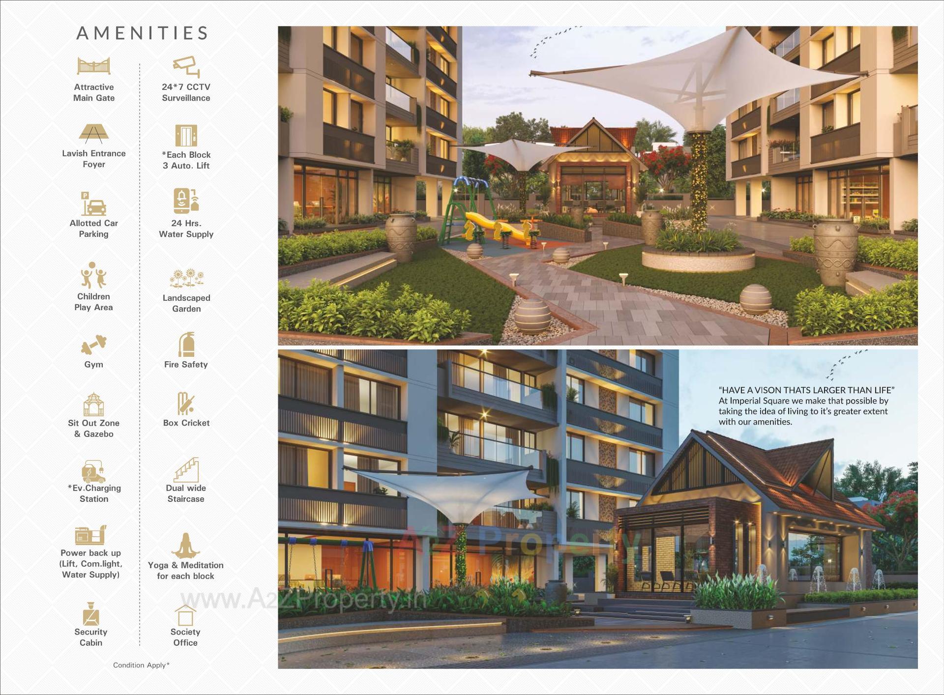 3D Elevation of real estate project Imperial Square located at Kathwada, Ahmedabad, Gujarat