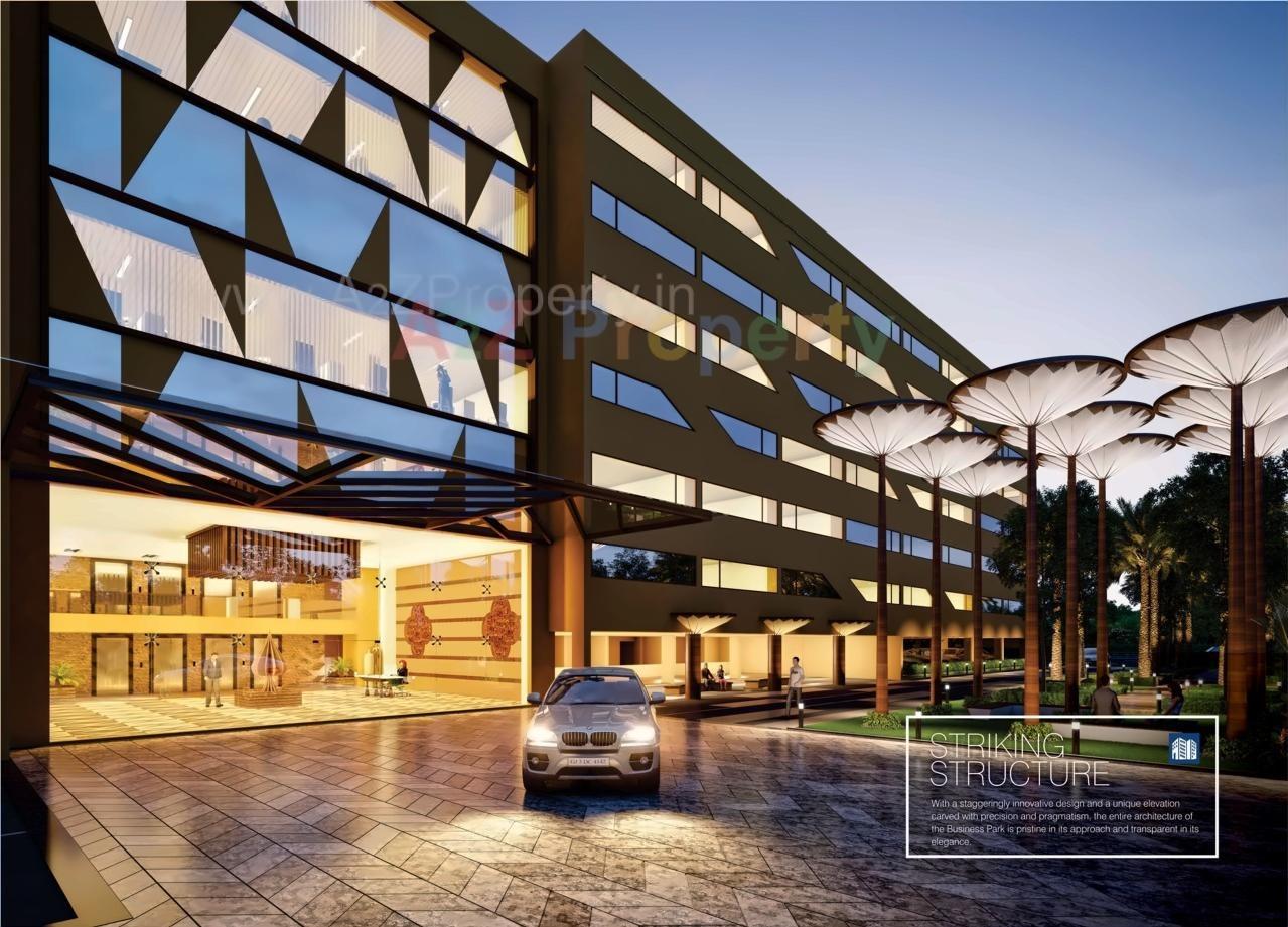 3D Elevation of real estate project Indraprasth Business Park located at Makarba, Ahmedabad, Gujarat