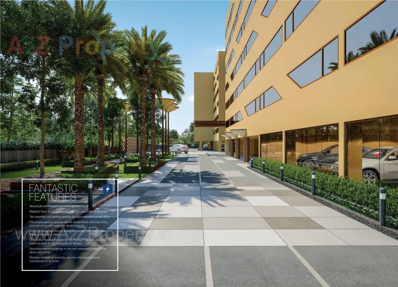 3D Elevation of real estate project Indraprasth Business Park located at Makarba, Ahmedabad, Gujarat