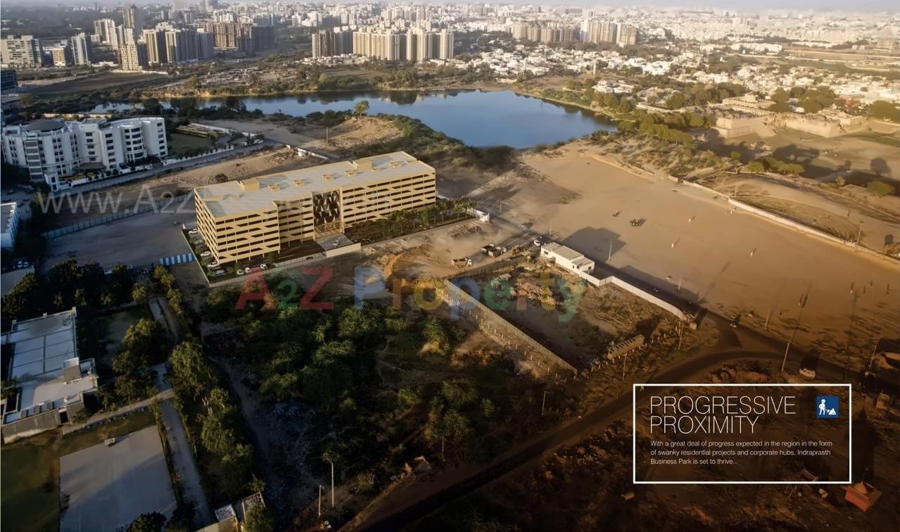 3D Elevation of real estate project Indraprasth Business Park located at Makarba, Ahmedabad, Gujarat