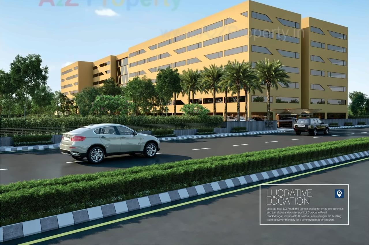 3D Elevation of real estate project Indraprasth Business Park located at Makarba, Ahmedabad, Gujarat