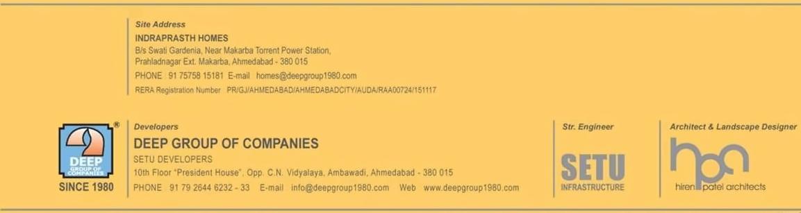  of real estate project Indraprasth Homes located at Makarba, Ahmedabad, Gujarat