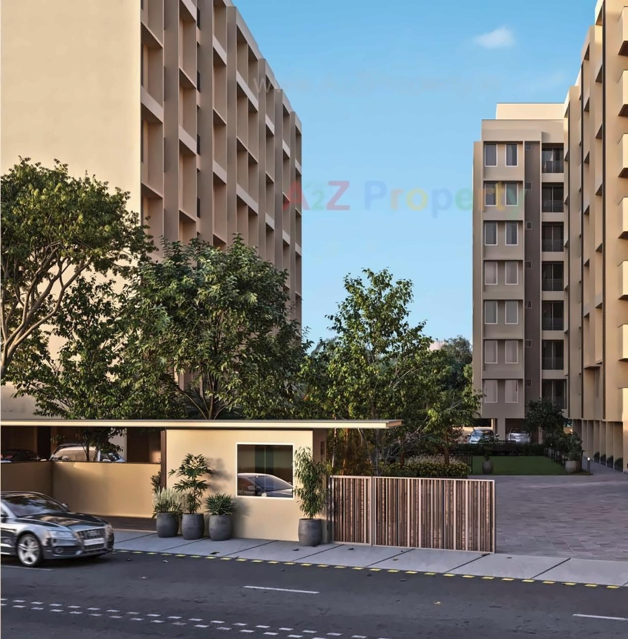 3D Elevation of real estate project Indraprasth Homes located at Makarba, Ahmedabad, Gujarat