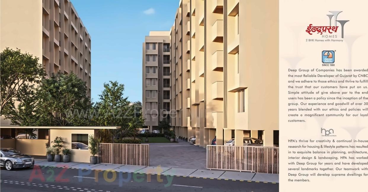 3D Elevation of real estate project Indraprasth Homes located at Makarba, Ahmedabad, Gujarat