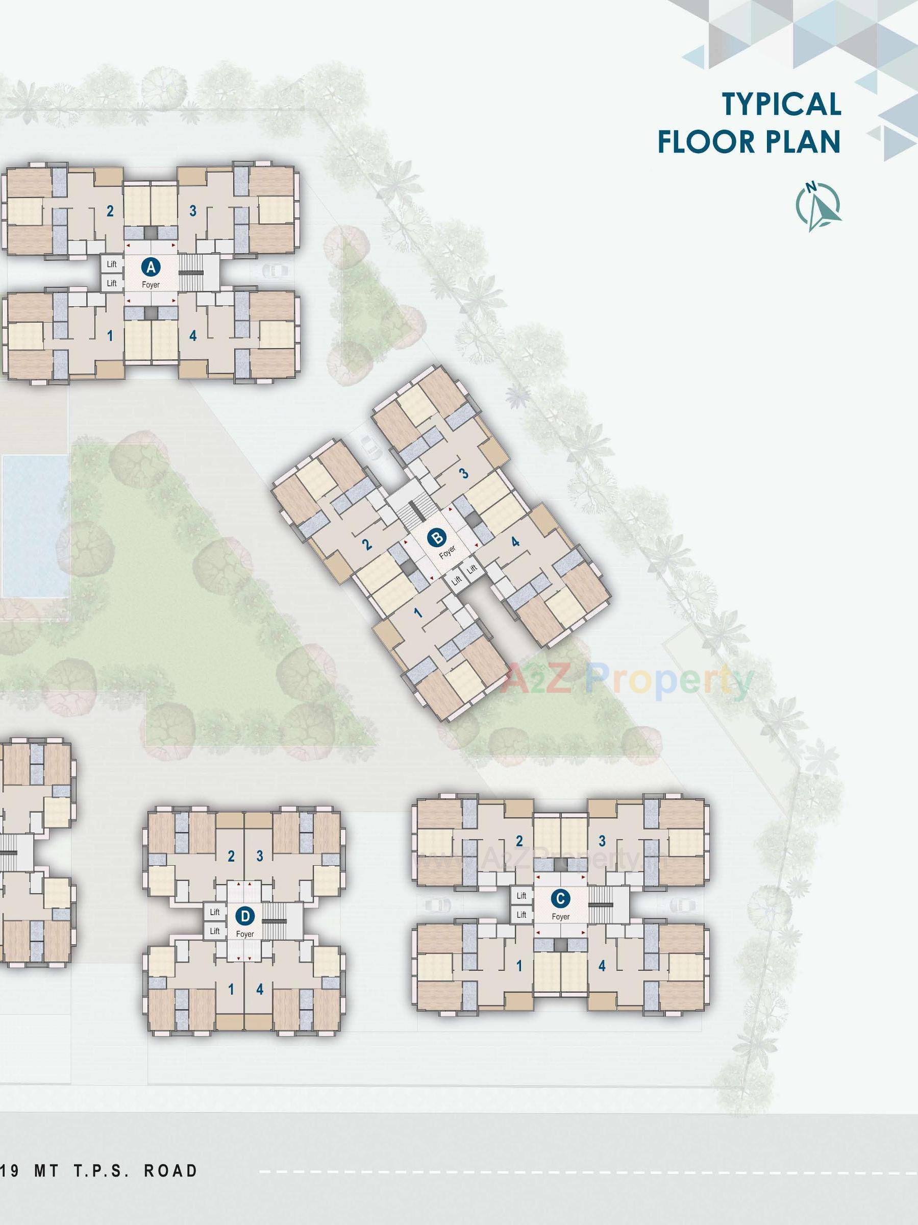 Layout of real estate project Indraprasth Saptak located at Vadaj, Ahmedabad, Gujarat