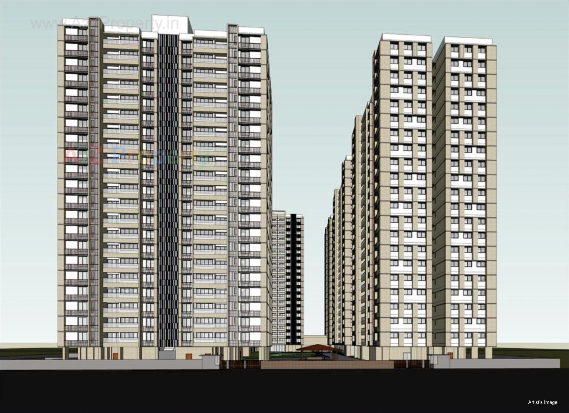 3D Elevation of real estate project Indraprasth Shivanta located at Ambali, Ahmedabad, Gujarat