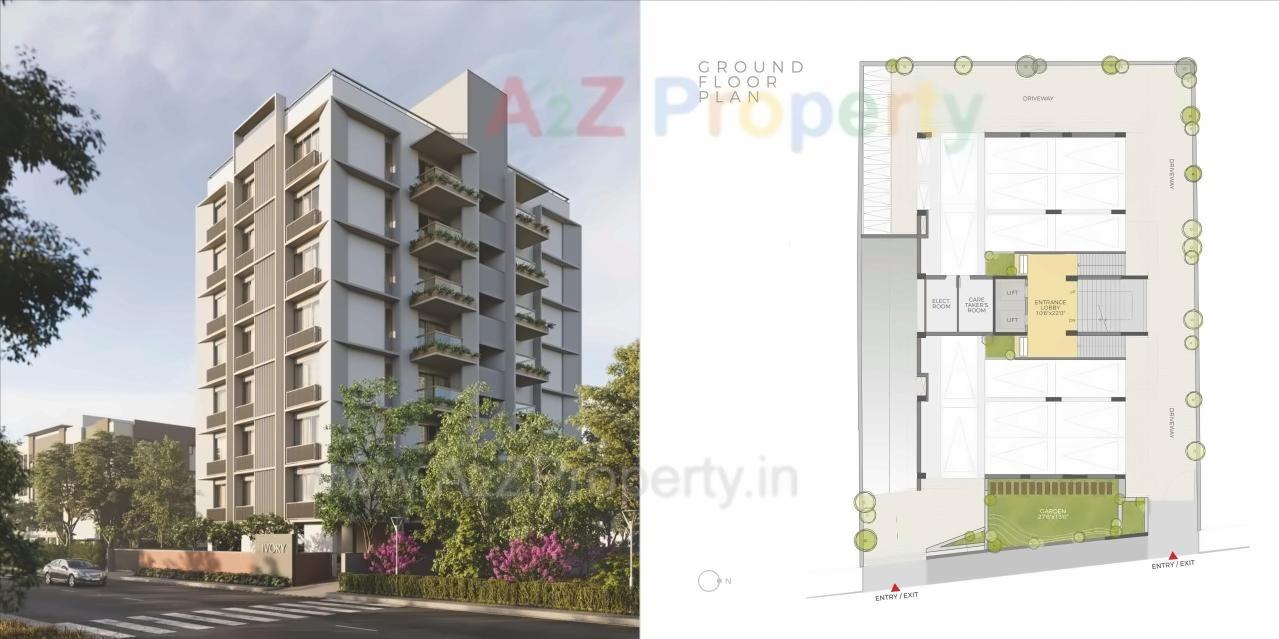 3D Elevation of real estate project Ivory located at Changispur, Ahmedabad, Gujarat