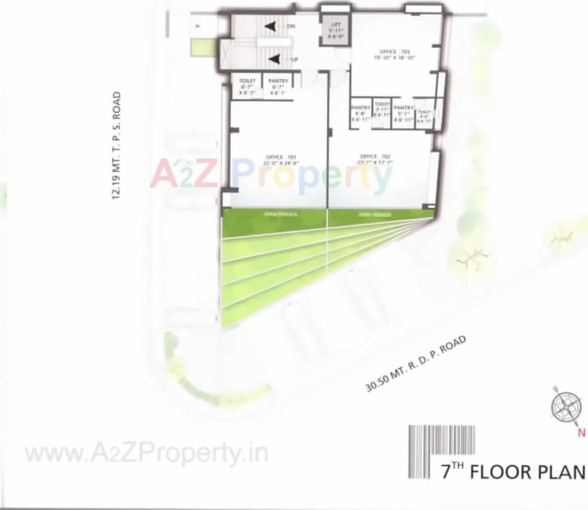 Layout of real estate project J P 12th Business Hub located at City, Ahmedabad, Gujarat