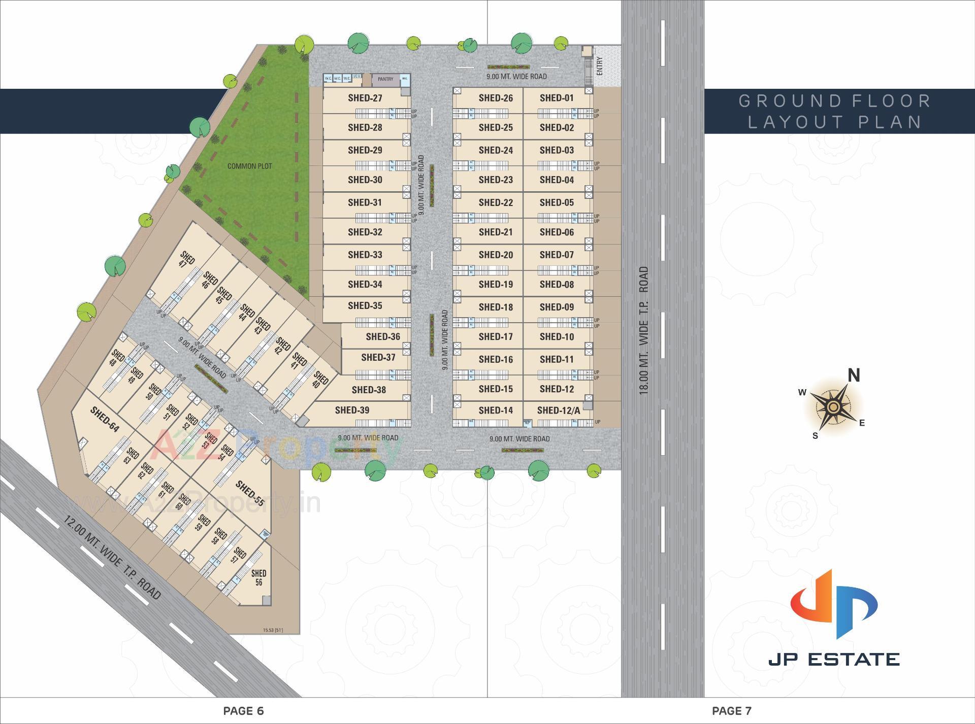 Layout of real estate project J P Estate located at Navapura, Ahmedabad, Gujarat