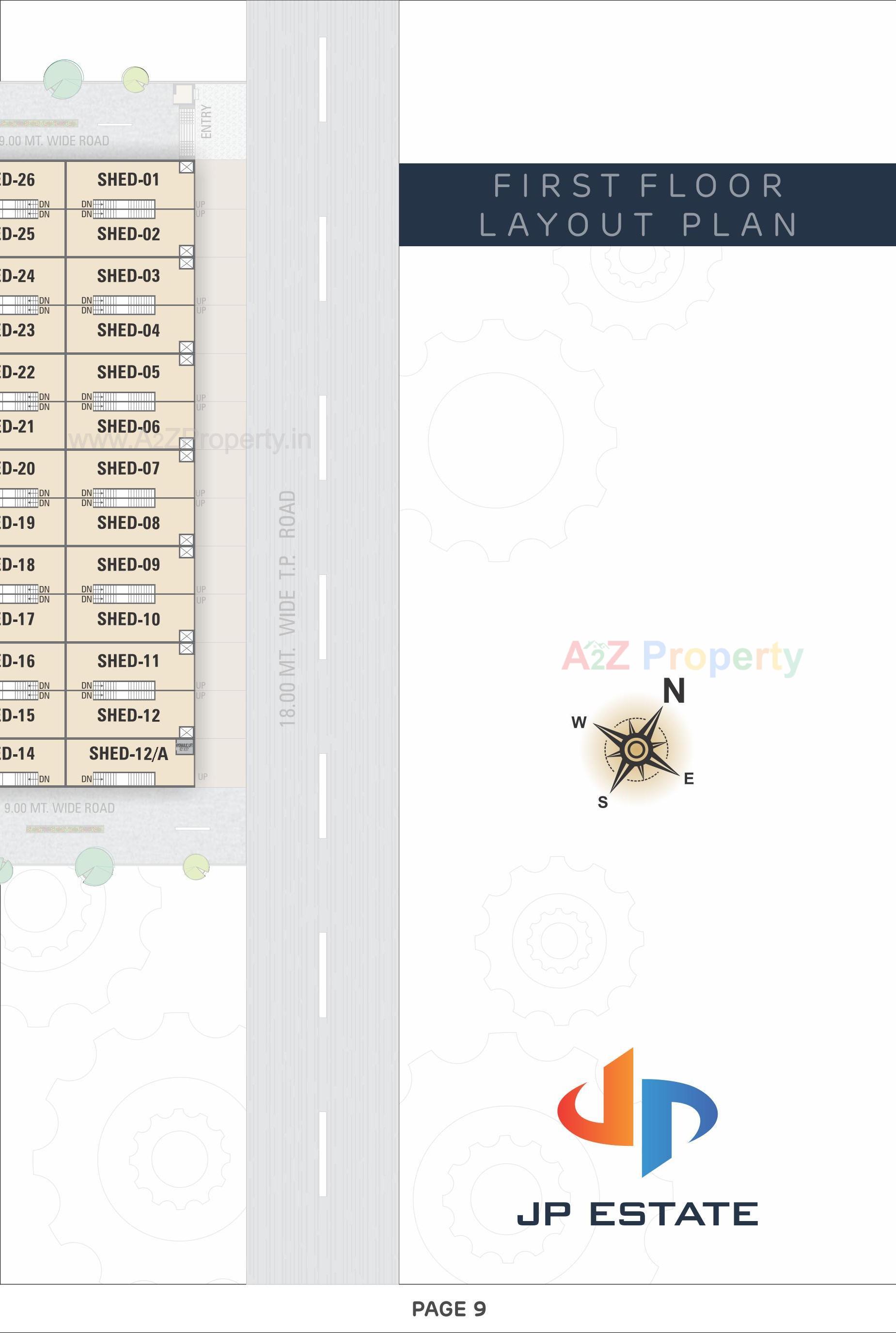 Layout of real estate project J P Estate located at Navapura, Ahmedabad, Gujarat