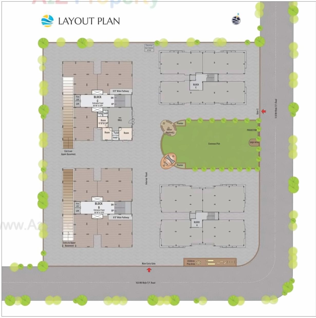 Layout of real estate project J  P  Riverview located at Hansol, Ahmedabad, Gujarat
