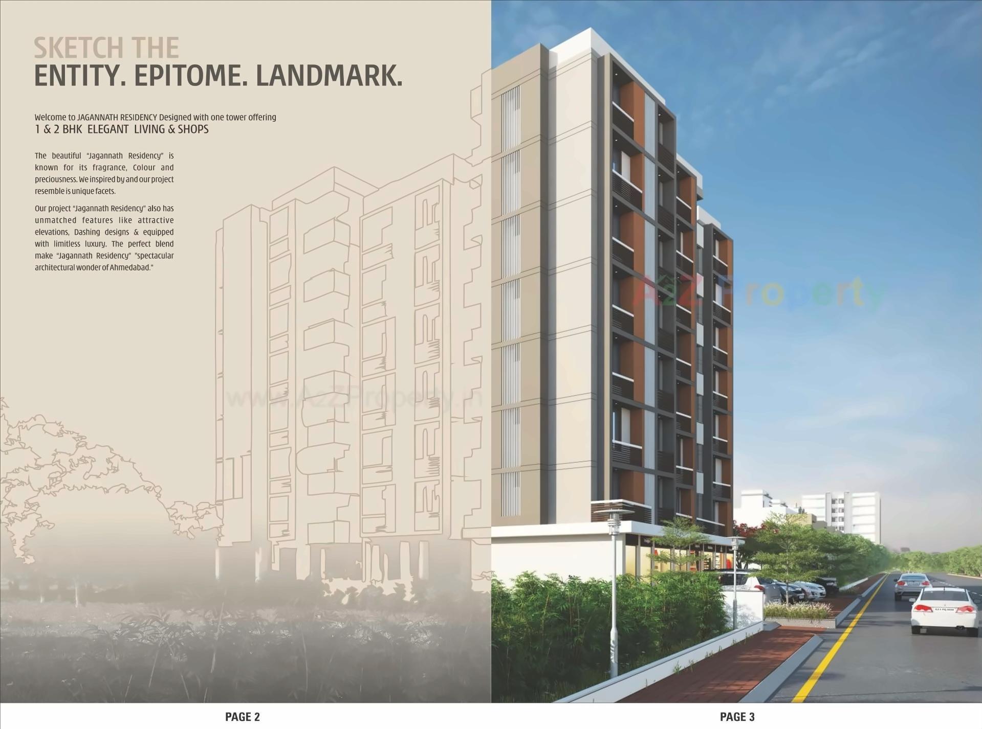 3D Elevation of real estate project Jagannath Residency located at Vatva, Ahmedabad, Gujarat