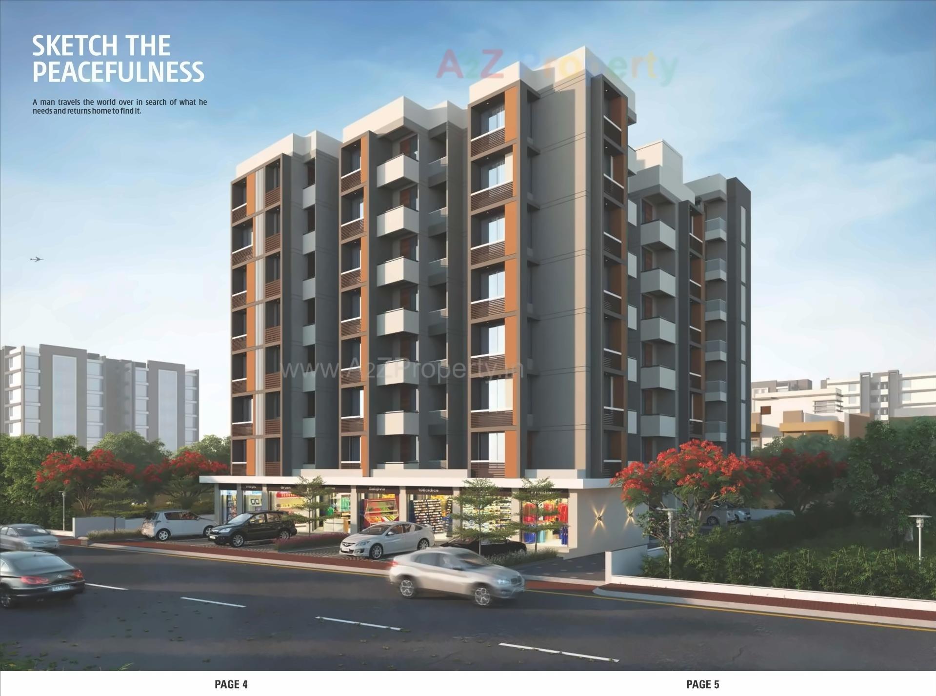 3D Elevation of real estate project Jagannath Residency located at Vatva, Ahmedabad, Gujarat
