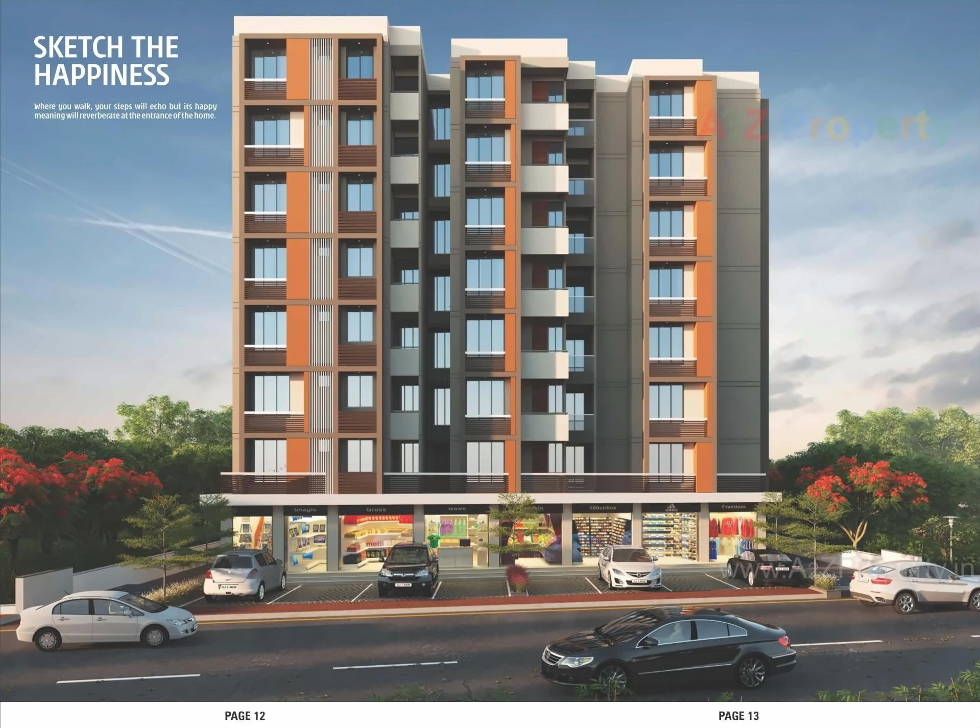 3D Elevation of real estate project Jagannath Residency located at Vatva, Ahmedabad, Gujarat