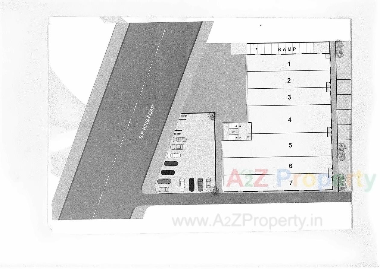 Layout of real estate project Jahnavi Arcade located at Odhav, Ahmedabad, Gujarat