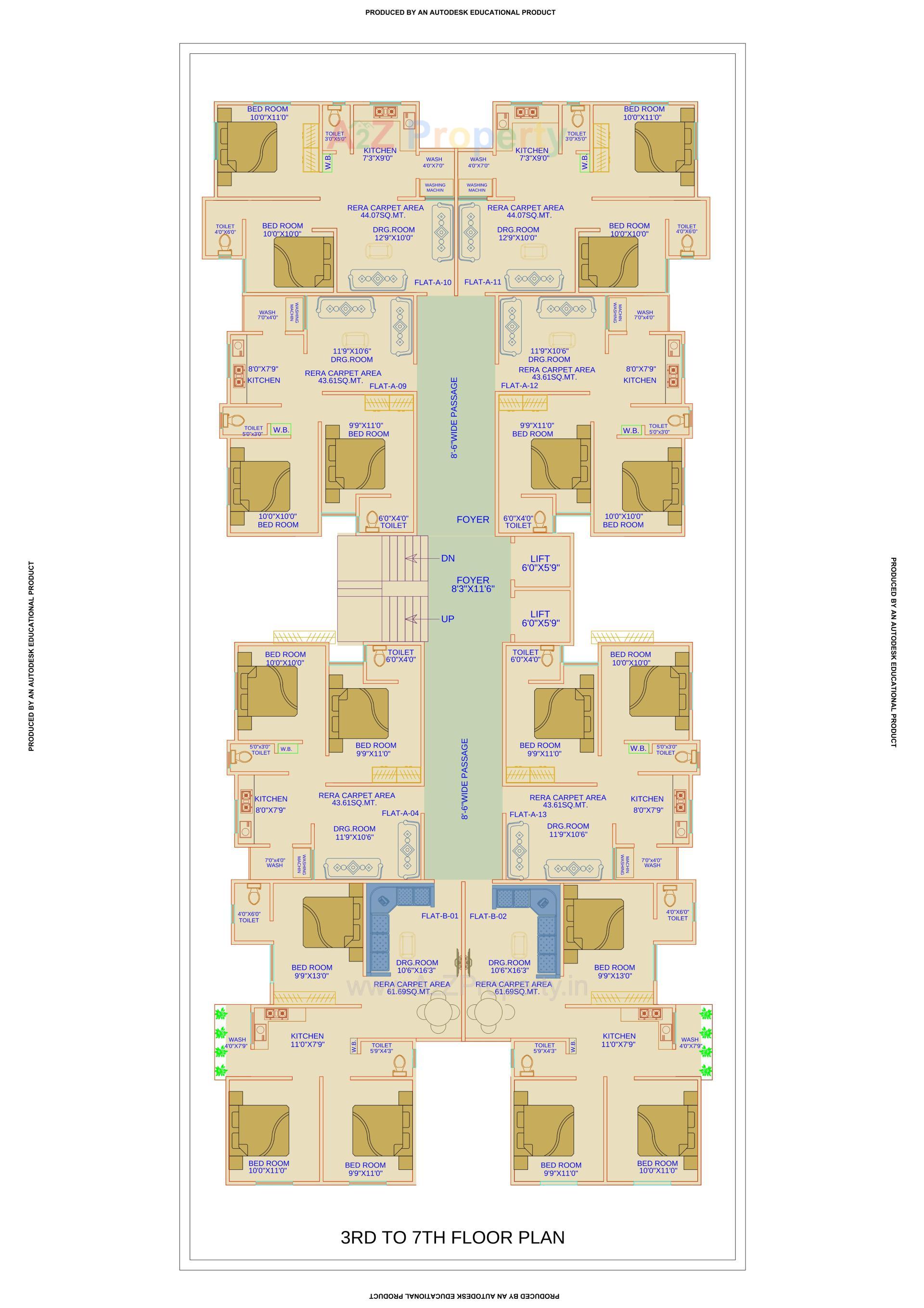 Layout of real estate project Jai Kalindi Apprtment located at Danilimda, Ahmedabad, Gujarat