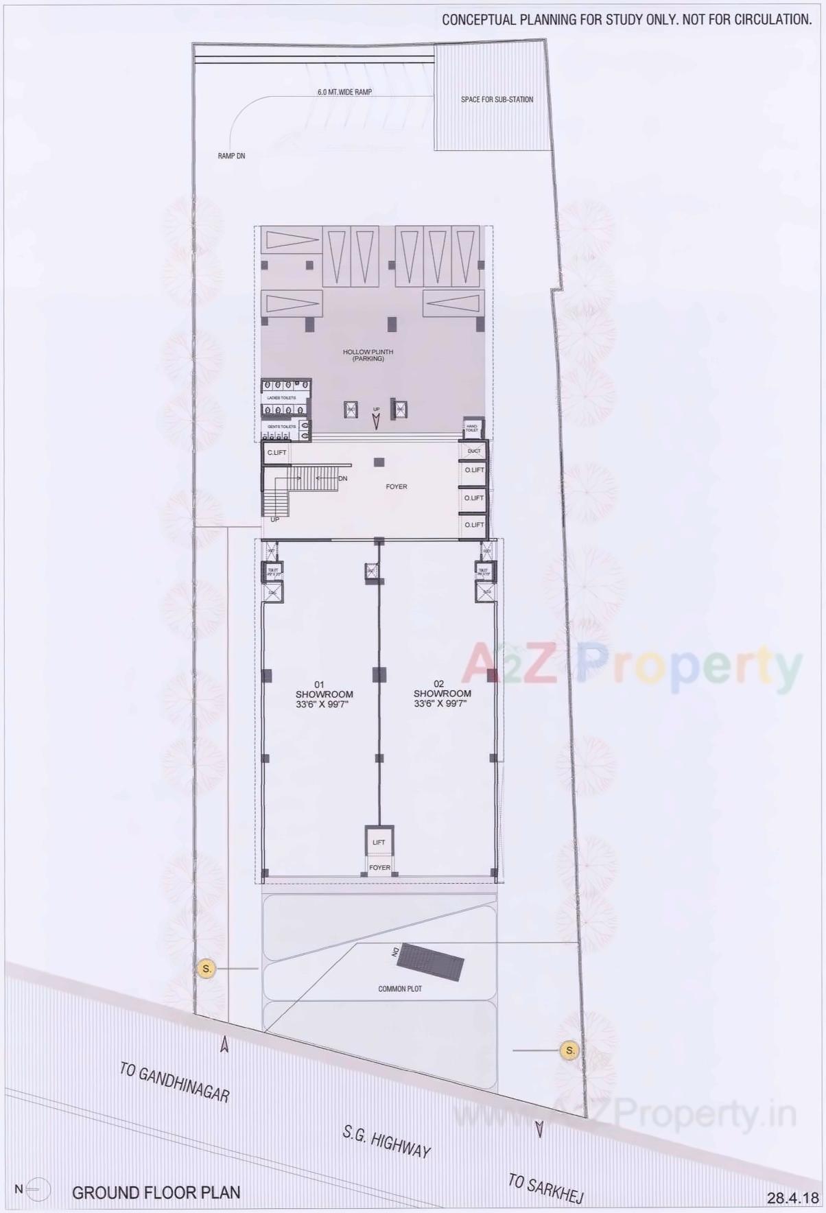 Layout of real estate project Jaihind located at Thaltej, Ahmedabad, Gujarat