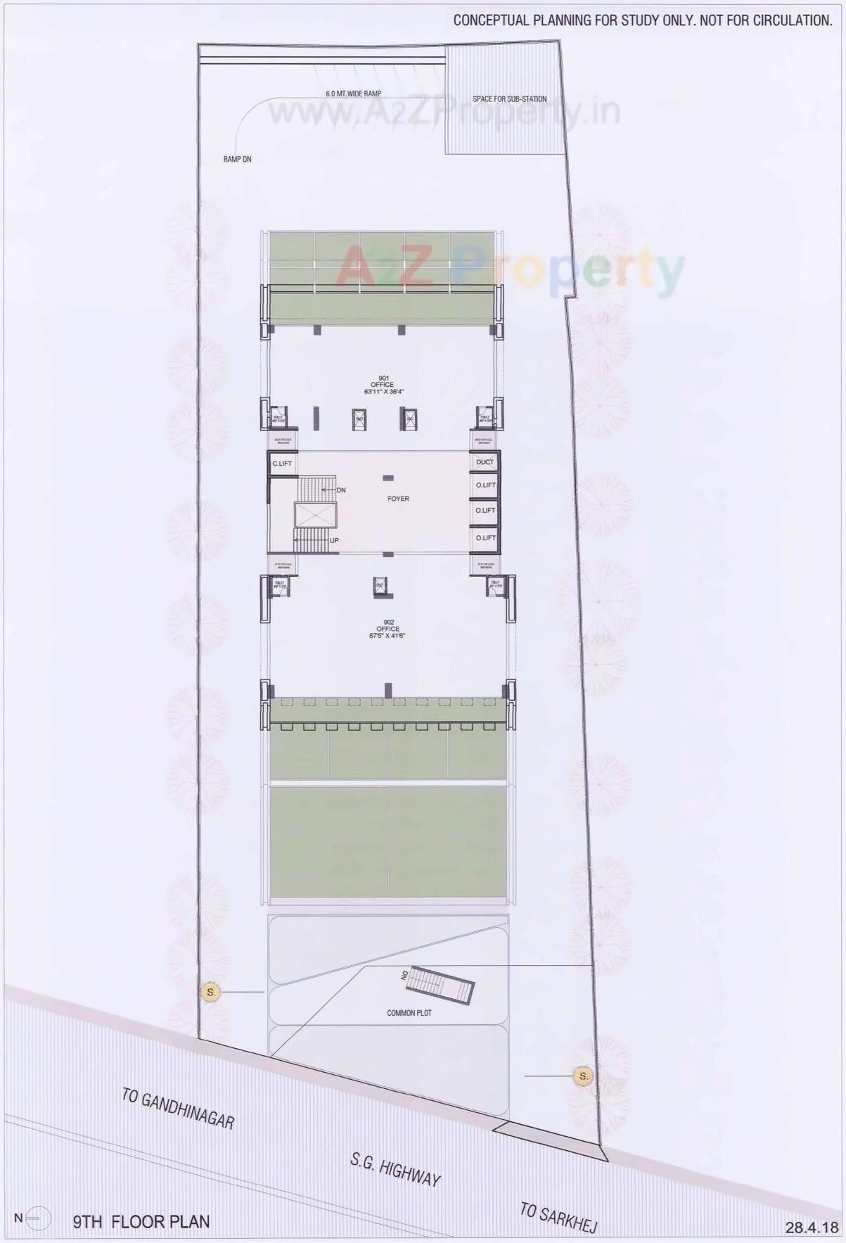 Layout of real estate project Jaihind located at Thaltej, Ahmedabad, Gujarat
