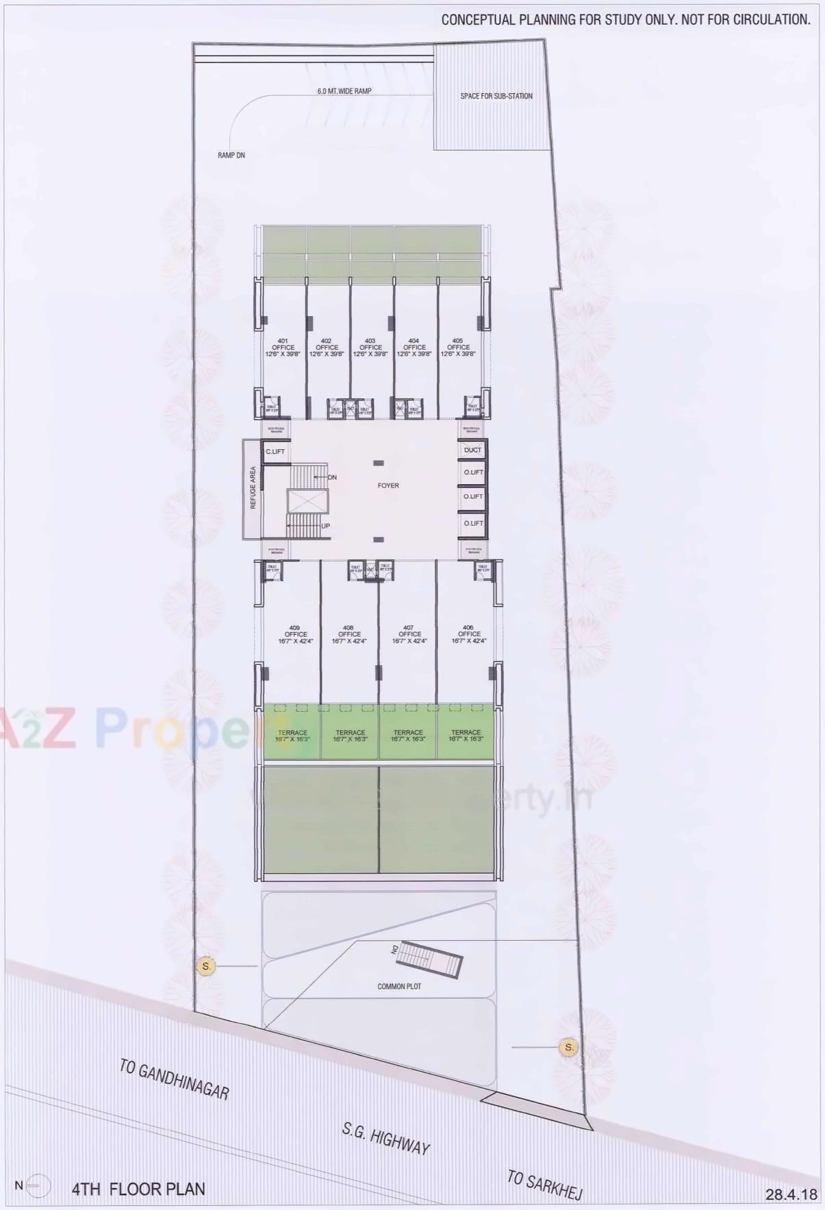 Layout of real estate project Jaihind located at Thaltej, Ahmedabad, Gujarat