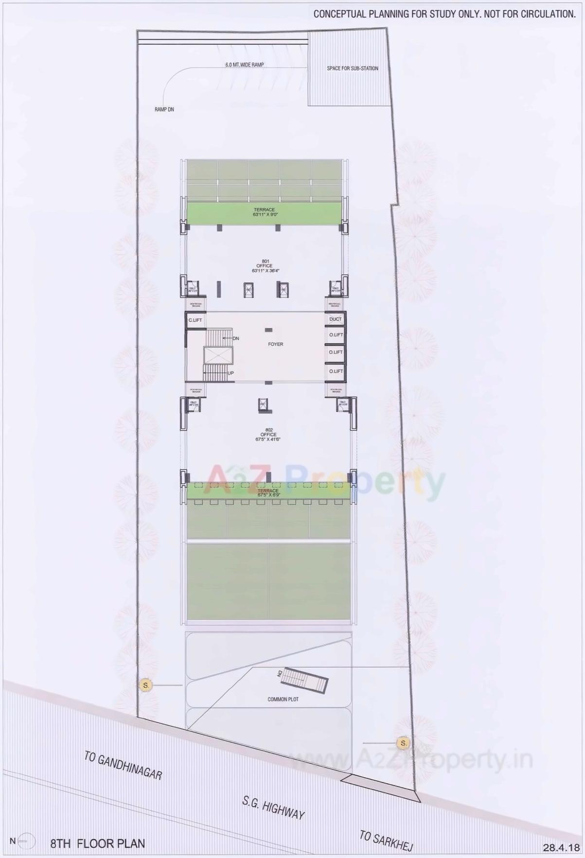 Layout of real estate project Jaihind located at Thaltej, Ahmedabad, Gujarat