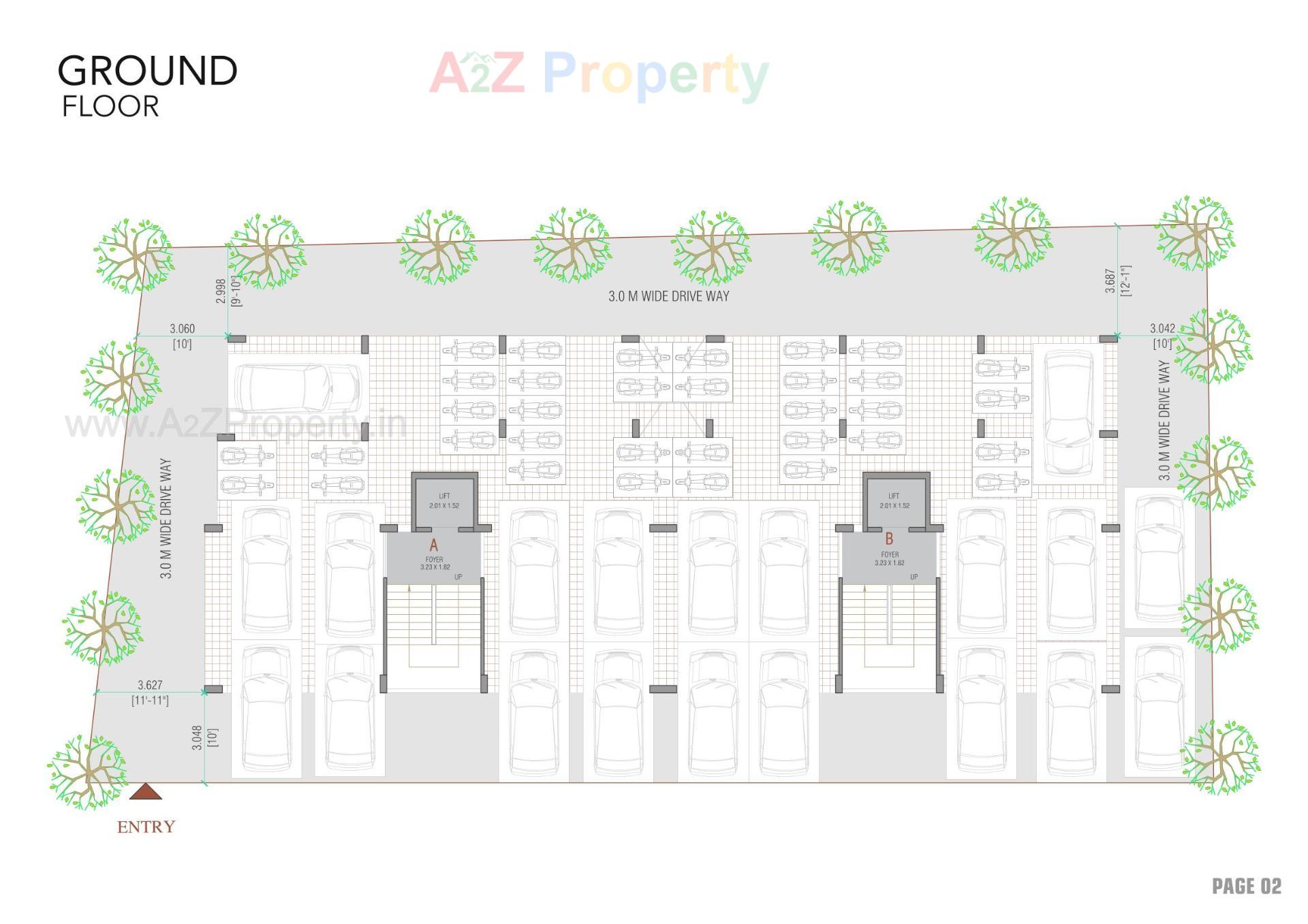 Layout of real estate project Jaimini Appartment located at Wadaj, Ahmedabad, Gujarat