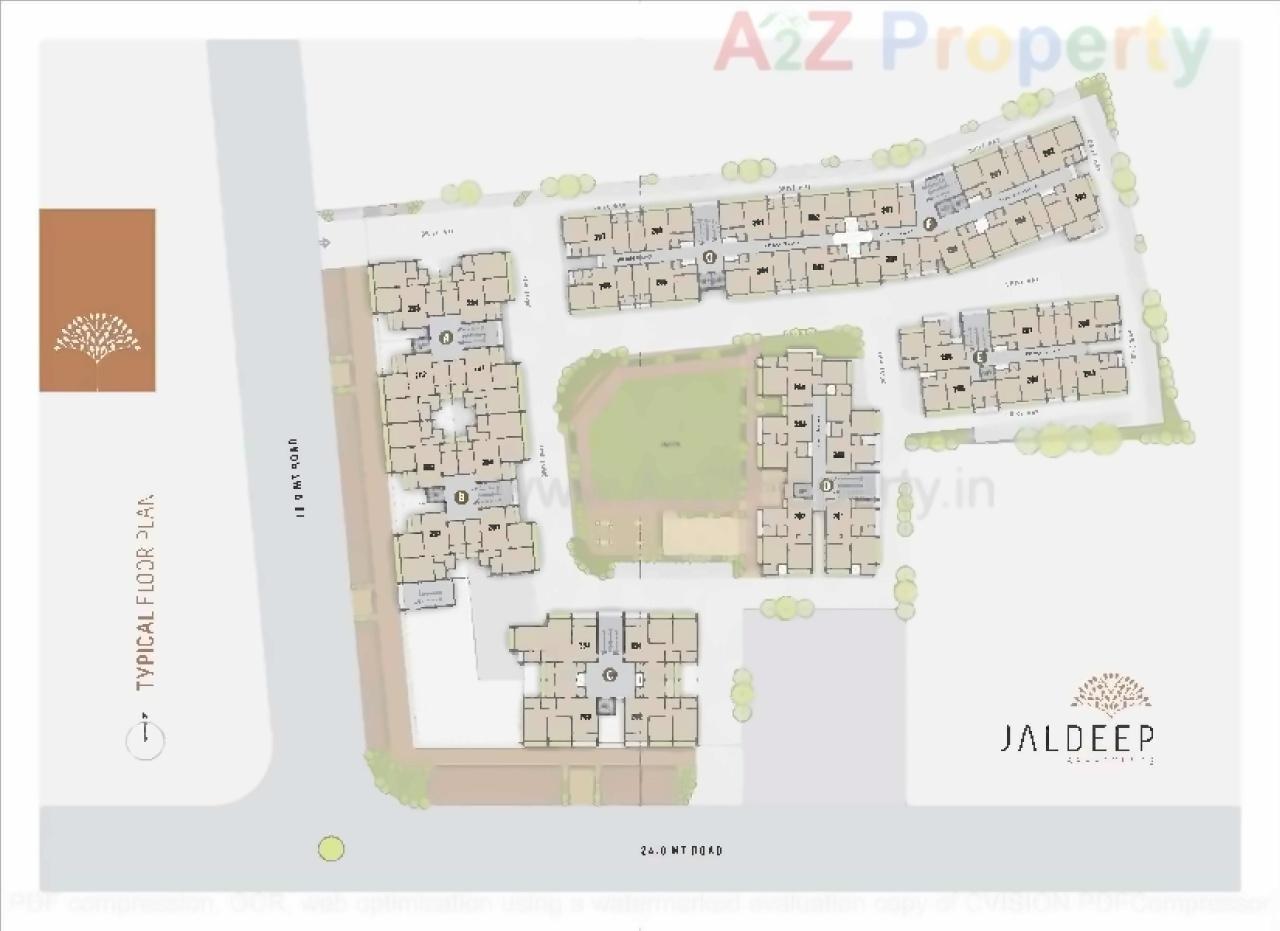 Layout of real estate project Jaldeep Apartments located at Sanand, Ahmedabad, Gujarat