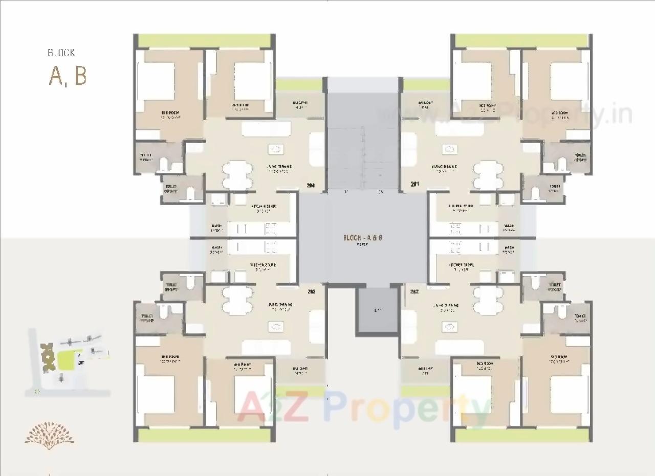 Layout of real estate project Jaldeep Apartments located at Sanand, Ahmedabad, Gujarat