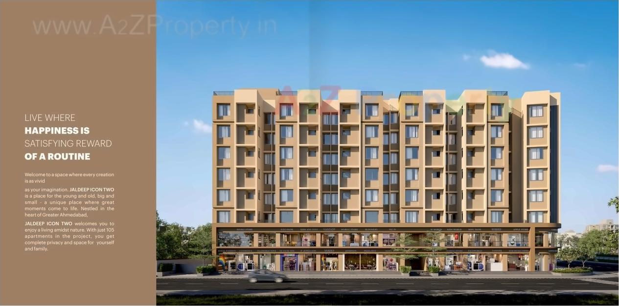 3D Elevation of real estate project Jaldeep Icon Two located at Vejalpur, Ahmedabad, Gujarat