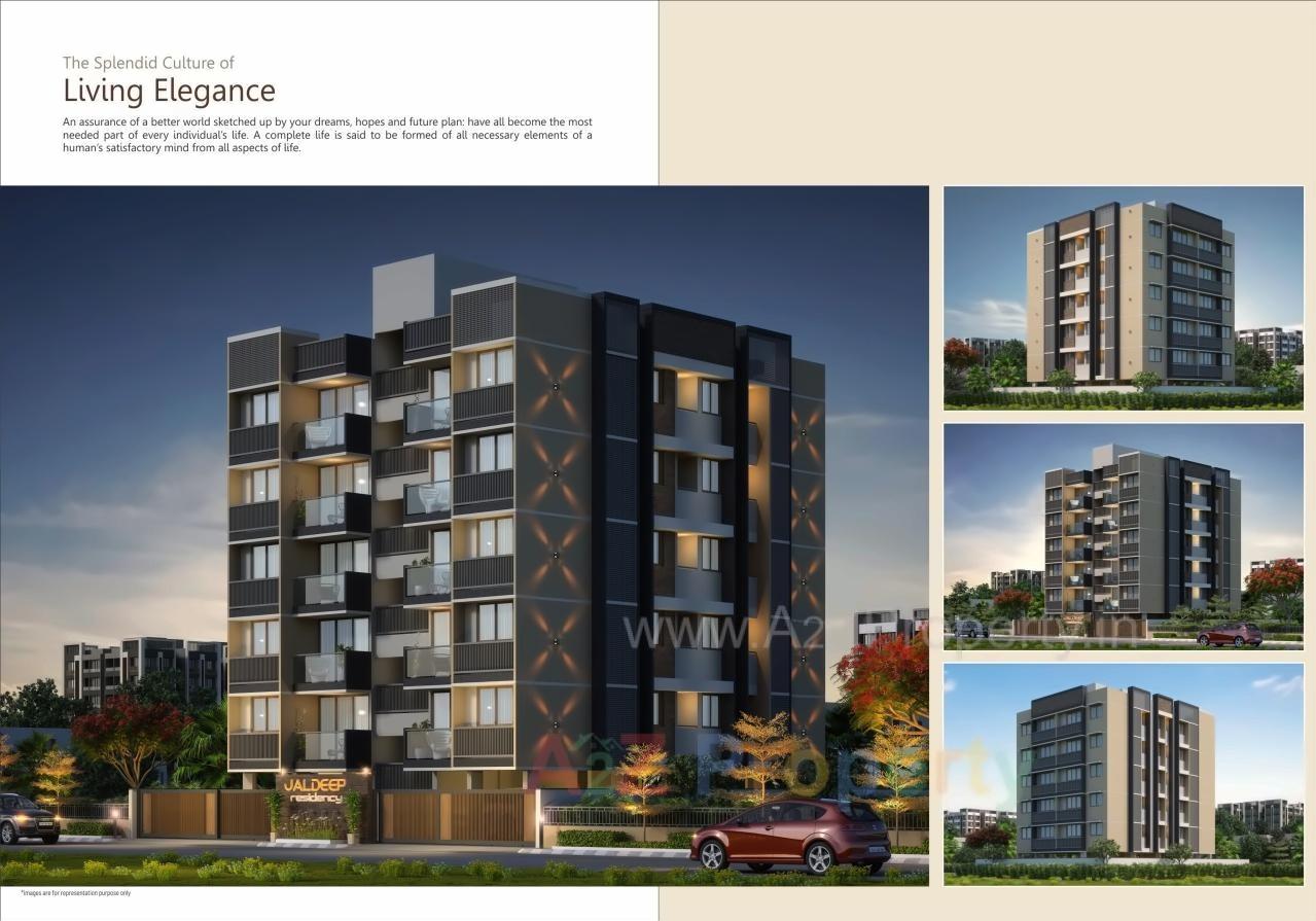 3D Elevation of real estate project Jaldeep Residency located at Rajpur-hirpur, Ahmedabad, Gujarat