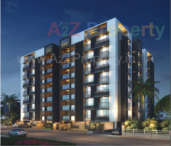 3D Elevation of real estate project Jaldeep Vertex located at Ambli, Ahmedabad, Gujarat