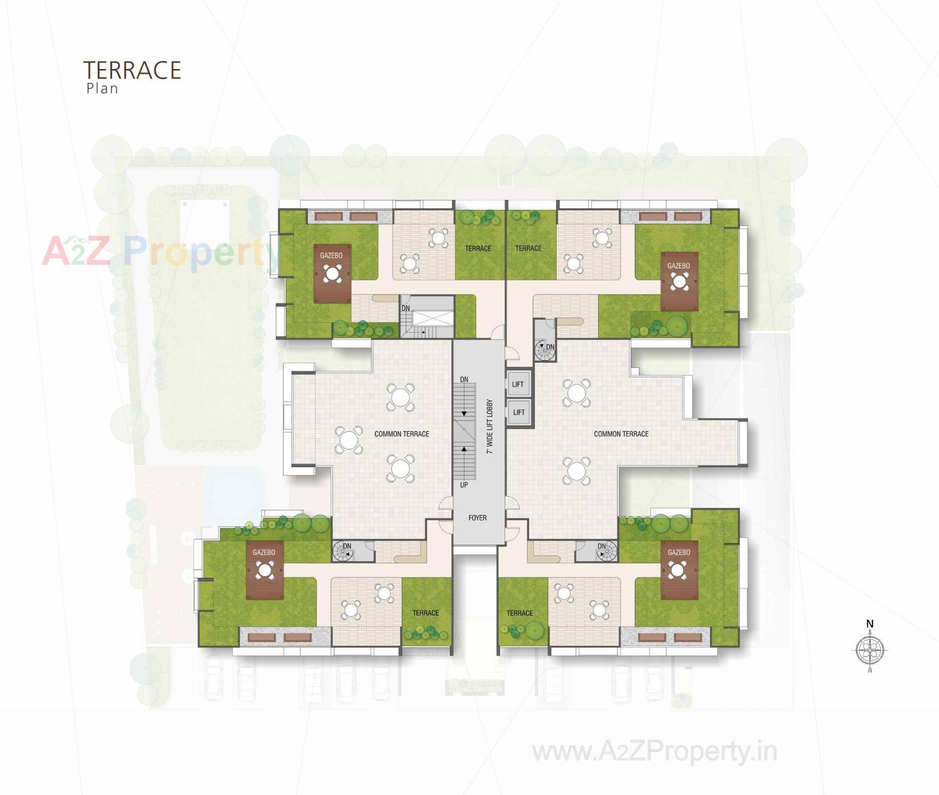 Layout of real estate project Jaldeep Vertex located at Ambli, Ahmedabad, Gujarat