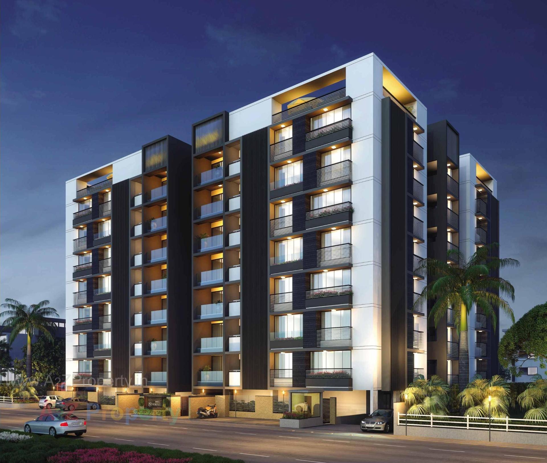 3D Elevation of real estate project Jaldeep Vertex located at Ambli, Ahmedabad, Gujarat