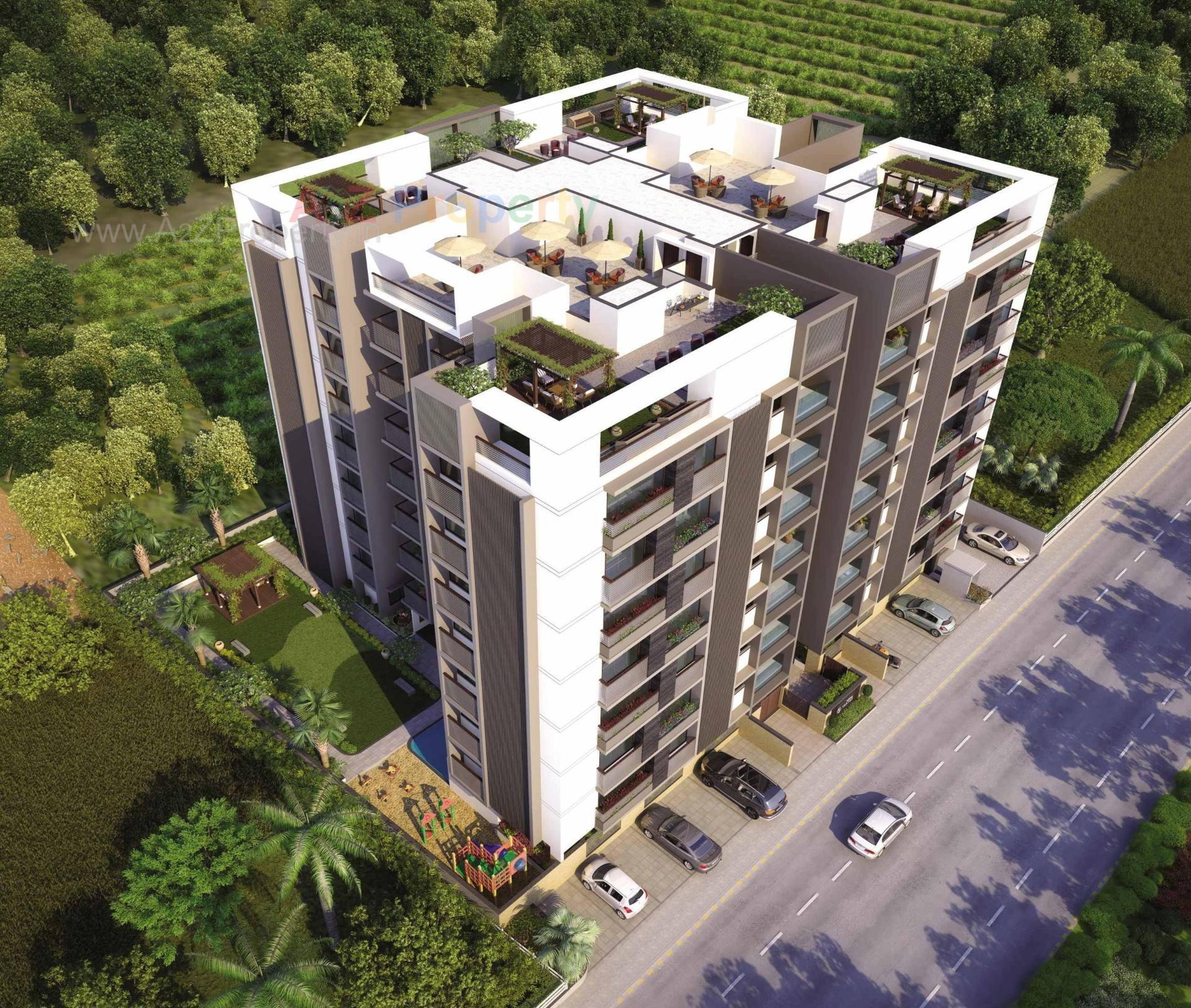 3D Elevation of real estate project Jaldeep Vertex located at Ambli, Ahmedabad, Gujarat