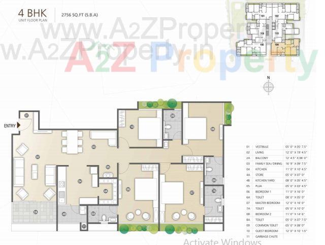 Layput2 2 of real estate project Jaldeep Vertex located at Ambli, Ahmedabad, Gujarat