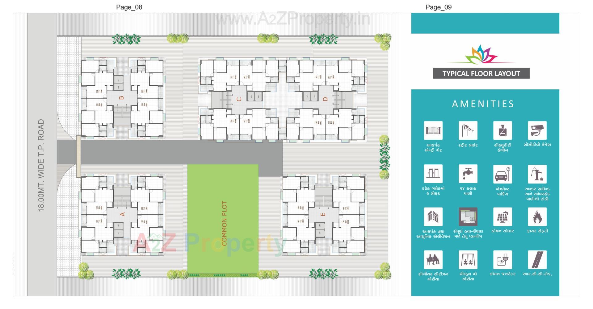 Layout of real estate project Jaldhara Residency located at Kathwada, Ahmedabad, Gujarat