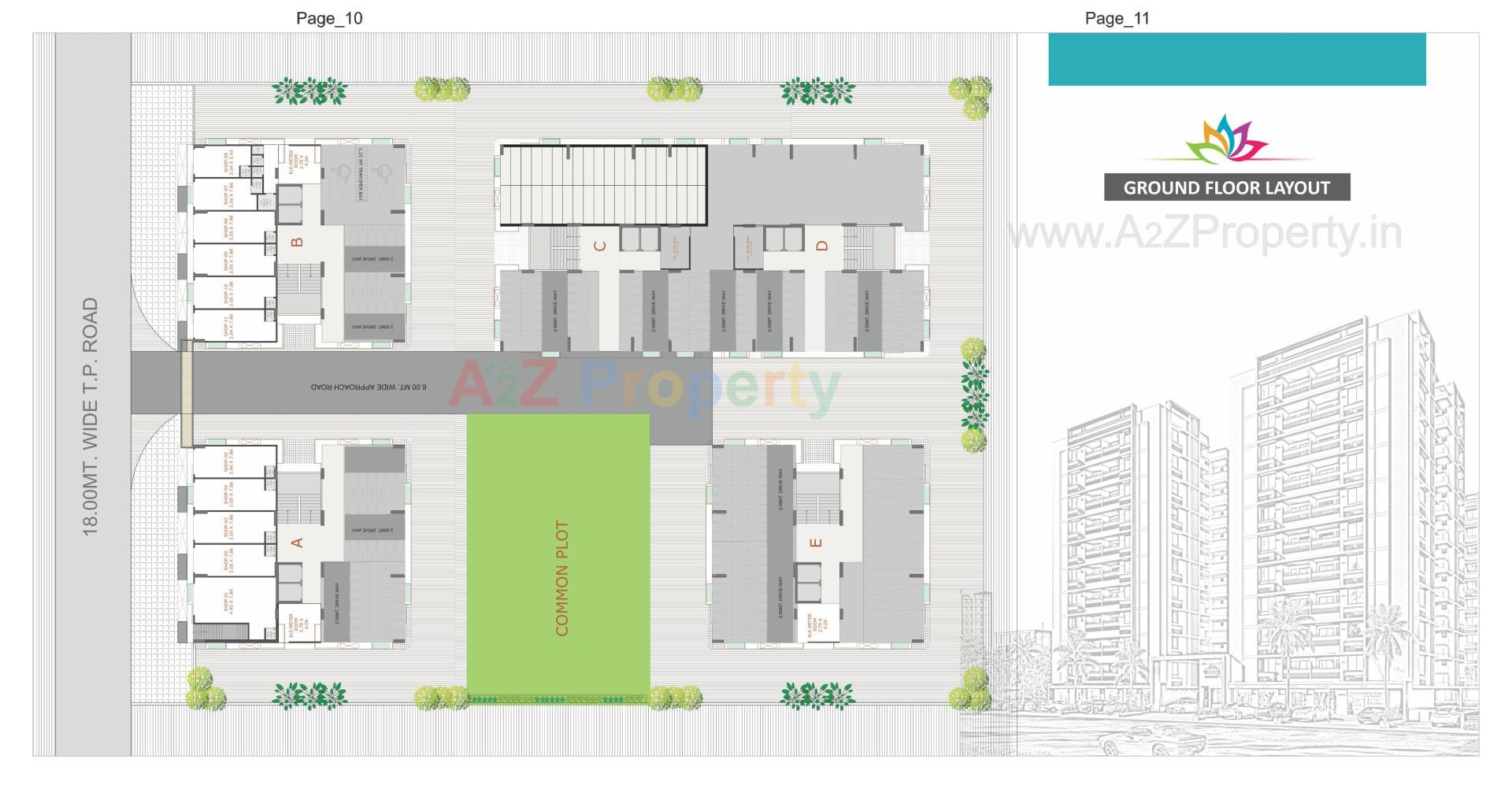 Layout of real estate project Jaldhara Residency located at Kathwada, Ahmedabad, Gujarat
