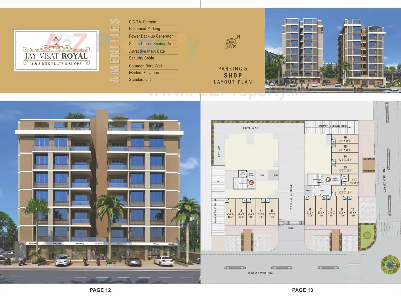 Layout of real estate project Jay Visat Royal located at Chandkheda, Ahmedabad, Gujarat
